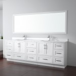 Virta 95 Inch Flow Floor Mount Double Sink Vanity - Without Countertop