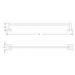 Virta Zenith 30 Inch Single Towel Bar