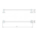 Virta DAPHNE 12 Inch Single Towel Bar