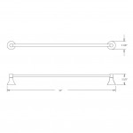 Virta Rhea 12 Inch Single Towel Bar