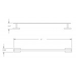 Virta Kalypso 12 Inch Single Towel Bar