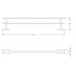 Virta Kalypso 24 Inch Double Towel Bar