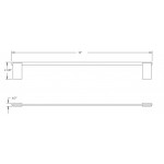 Virta Pallas 12 Inch Single Towel Bar