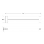 Virta Pallas 24 Inch Double Towel Bar