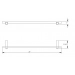 Virta Ares 24 Inch Single Towel Bar