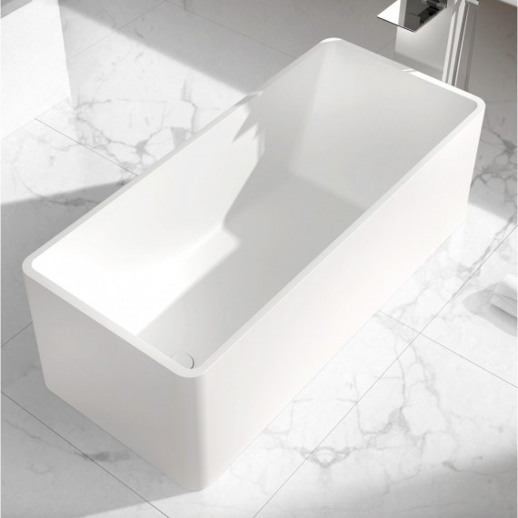 Virta Clarinet Freestanding Stone Bathtub