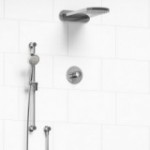 Riobel Edge KIT2745EDTM Type TP thermostaticpressure balance 0.5 coaxial 3-way system with hand shower rail and rain and cascade