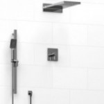 Riobel Profile KIT2745PFTQ Type TP thermostaticpressure balance 0.5 coaxial 3-way system with hand shower rail and rain and casc