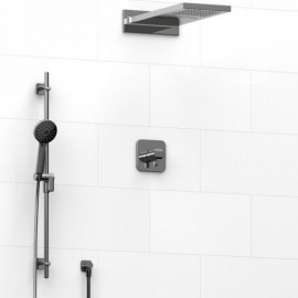 Riobel Salome KIT2745SA Type TP thermostaticpressure balance 0.5 coaxial 3-way system with hand shower rail and rain and cascade