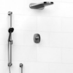 Riobel Venty KIT2745VY Type TP thermostaticpressure balance 0.5 coaxial 3-way system with hand shower rail and rain and cascade 