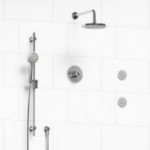 Riobel KIT3545ATOP Type TP thermostaticpressure balance 0.5 coaxial 3-way system with hand shower rail shower head and spout