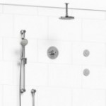 Riobel KIT3545CSTM Type TP thermostaticpressure balance 0.5 coaxial 3-way system with hand shower rail shower head and spout