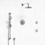 Riobel KIT3545CSTM Type TP thermostaticpressure balance 0.5 coaxial 3-way system with hand shower rail shower head and spout