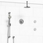 Riobel Edge KIT3545EDTM Type TP thermostaticpressure balance 0.5 coaxial 3-way system with hand shower rail shower head and spou