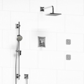 Riobel Eiffel KIT3545EF Type TP thermostaticpressure balance 0.5 coaxial 3-way system with hand shower rail shower head and spou