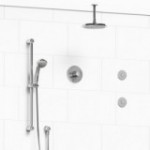 Riobel Georgian KIT3545GN Type TP thermostaticpressure balance 0.5 coaxial 3-way system with hand shower rail shower head and sp