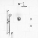 Riobel Georgian KIT3545GN Type TP thermostaticpressure balance 0.5 coaxial 3-way system with hand shower rail shower head and sp