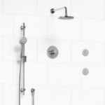 Riobel Pallace KIT3545PATM Type TP thermostaticpressure balance 0.5 coaxial 3-way system with hand shower rail shower head and s