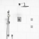 Riobel Pallace KIT3545PATQ Type TP thermostaticpressure balance 0.5 coaxial 3-way system with hand shower rail shower head and s