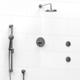 Riobel Riu KIT3545RUTM Type TP thermostaticpressure balance 0.5 coaxial 3-way system with hand shower rail shower head and spout