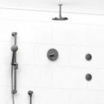 Riobel Riu KIT3545RUTM Type TP thermostaticpressure balance 0.5 coaxial 3-way system with hand shower rail shower head and spout