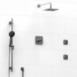 Riobel Salome KIT3545SA Type TP thermostaticpressure balance 0.5 coaxial 3-way system with hand shower rail shower head and spou