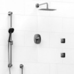 Riobel Venty KIT3545VY Type TP thermostaticpressure balance 0.5 coaxial 3-way system with hand shower rail shower head and spout