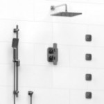 Riobel Equinox KIT483EQ Type TP thermostaticpressure balance 0.75 double coaxial system with hand shower rail 4 body jets and sh