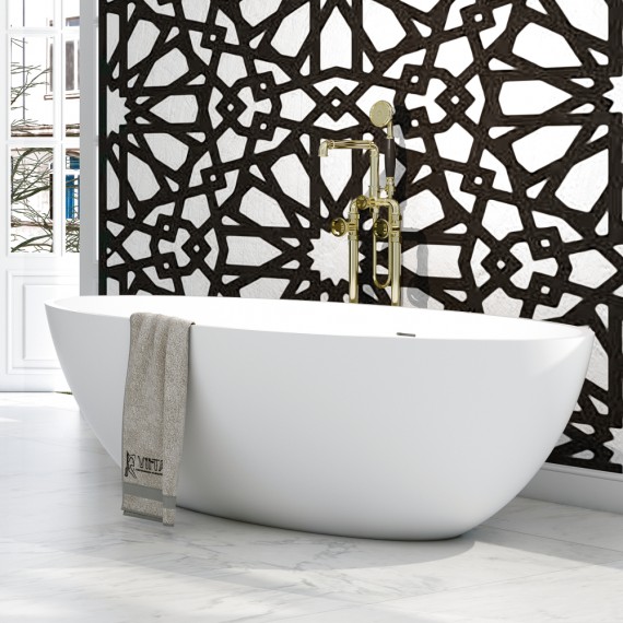 Virta Rondo Freestanding Stone 70" Bathtub