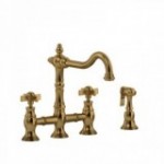 Riobel BR400X Bridge kitchen faucet with spray