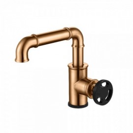 Empyrean ROSSO01 Rose Single Lavatory Faucet with Side Knurled Wheel