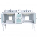 CLEARANCE Virta 60 Inch Grace Floor Mount Double Sink Vanity