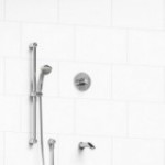 Riobel KIT1244RT 1/2 inch 2-way Type T/P coaxial system with spout and hand shower rail