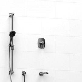 Riobel Venty KIT1244VY 1/2 inch 2-way Type T/P coaxial system with spout and hand shower rail