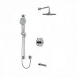 Riobel KIT1345 Type TP thermostaticpressure balance 0.5 coaxial 3-way system with hand shower rail shower head and spout