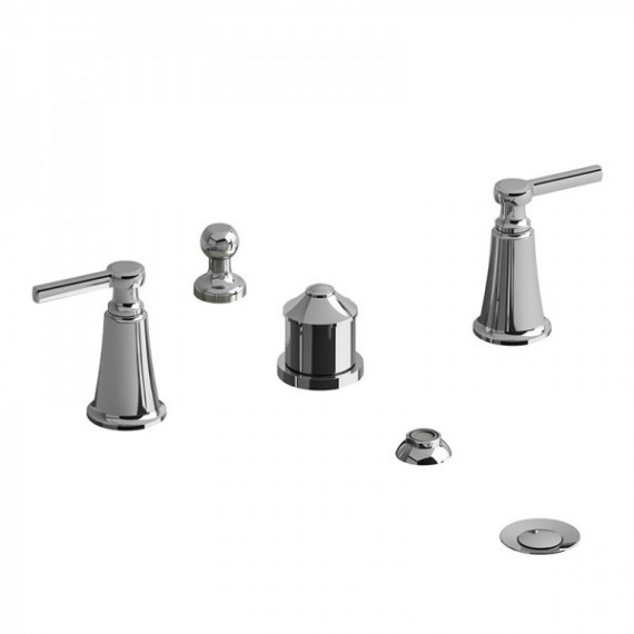 Riobel Momenti MMRD09L 4-piece bidet faucet with integrated vacuum breaker