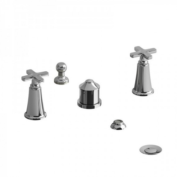 Riobel Momenti MMRD09X 4-piece bidet faucet with integrated vacuum breaker