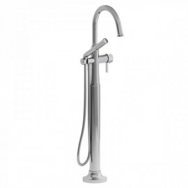 Riobel Momenti MMRD39J 2-way Type T (thermostatic) coaxial floor-mount tub filler with hand shower