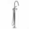 Riobel Momenti MMRD39L 2-way Type T (thermostatic) coaxial floor-mount tub filler with hand shower