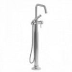 Riobel Momenti MMSQ39J 2-way Type T (thermostatic) coaxial floor-mount tub filler with hand shower