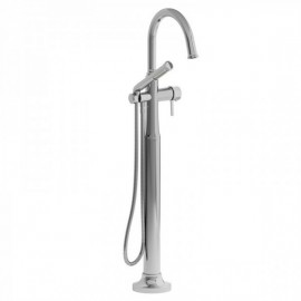 Riobel Momenti TMMRD39L 2-way Type T (thermostatic) coaxial floor-mount tub filler with hand shower