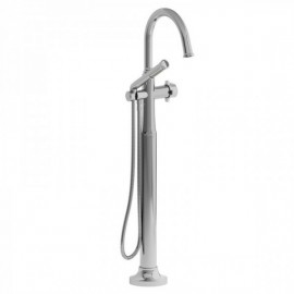 Riobel Momenti TMMRD39X 2-way Type T (thermostatic) coaxial floor-mount tub filler with hand shower