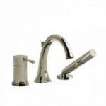 Riobel Edge ED16 3-piece Type P pressure balance deck-mount tub filler with hand shower