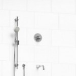 Riobel Momenti KIT1244MMRDJ 1/2 inch 2-way Type T/P coaxial system with spout and hand shower rail