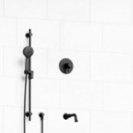 Riobel Momenti KIT1244MMRDJ 1/2 inch 2-way Type T/P coaxial system with spout and hand shower rail