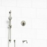 Riobel Momenti KIT1244MMRDL 1/2 inch 2-way Type T/P coaxial system with spout and hand shower rail