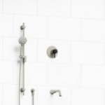 Riobel Momenti KIT1244MMRDL 1/2 inch 2-way Type T/P coaxial system with spout and hand shower rail