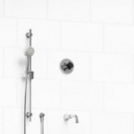 Riobel Momenti KIT1244MMRDX 1/2 inch 2-way Type T/P coaxial system with spout and hand shower rail