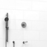 Riobel Paradox KIT1244PXTM 1/2 inch 2-way Type T/P coaxial system with spout and hand shower rail