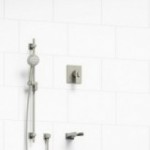 Riobel Zendo KIT1244ZOTQ 1/2 inch 2-way Type T/P coaxial system with spout and hand shower rail